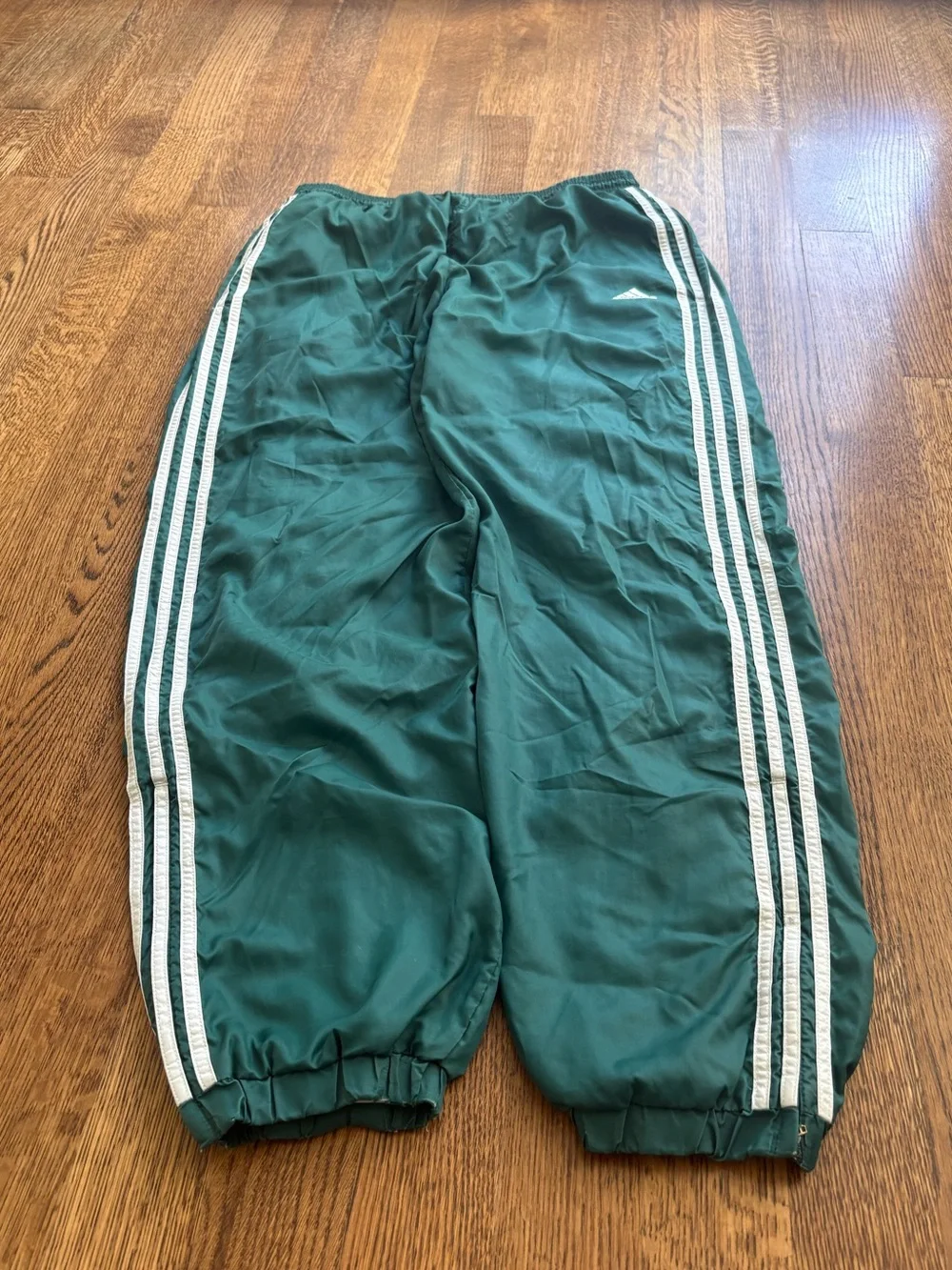 Baggy 90s Adidas tearaway insulated classic 3 white stripes track pants size L